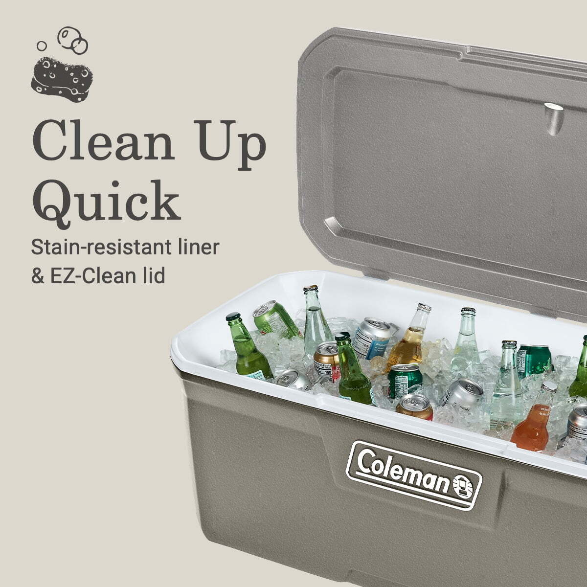 Coleman 316 Series 150QT Hard Chest Wheeled Cooler - Silver Ash 