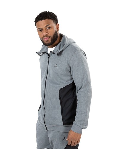 Supreme x Jordan Zip Up Hooded Sweatshirt Light Blue Size Medium