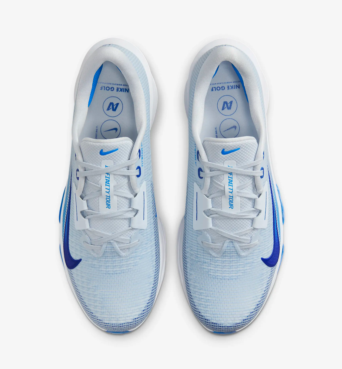 Nike Men's 10 Wide Air Zoom Infinity Tour 2 Golf Shoes Grey Royal