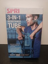 Resistance Cord- 3-in-1 Medium, Heavy  Ultra Heavy Workout Sport Band by Spri