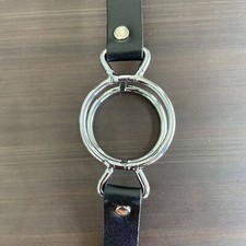 Double Round Ring Open Mouth Gag Bondage Oral Fixation Head Harness BDSM