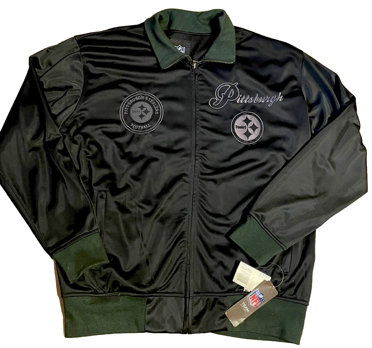 New Pittsburgh Steelers Men's G-III Front Zip Track Jacket Front