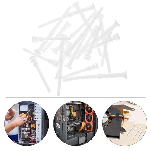  20 Pcs Shockproof Glue Nails Case Fan Mount Screws Computer Replacement