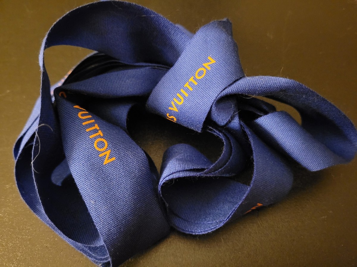 Louis Vuitton Ribbon 112 Inches Blue And Gold LV Party Gift