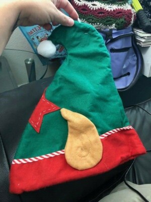 Green Elf Hat With Ears New!!!