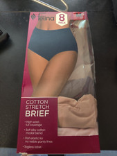 OPEN BOX Felina Women's High Waist Cotton Stretch Briefs 3 Pack Size M 40 9C211