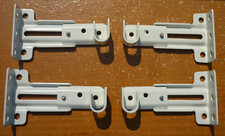 2 PAIRS Vintage Kirsch Regular Duty Single Cup Oval Curtain Rod End Brackets