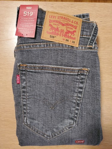 New Mens Black Levis 519 Extreme Skinny FILIFORME Sits Below Waist Sz:26x32  | eBay