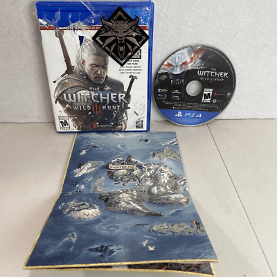 The Witcher 3 III Wild Hunt PS4 CIB Complete w/ Manual Tested