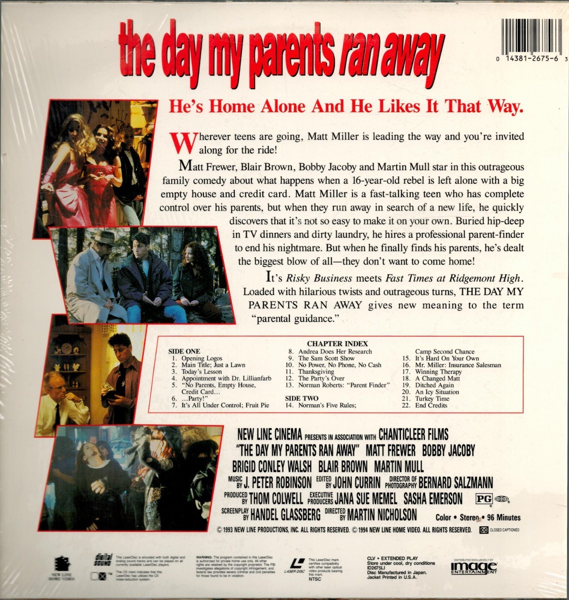 The Day My Parents Ran Away (1993) Laserdisc | eBay