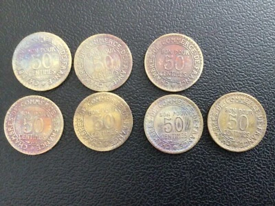 France lot pièce de 50 centimes 1922 a 1928 - Photo 1/2