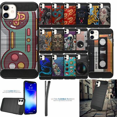 For [iPhone 11 Pro Max (6.5'')][Flex TPU Fiber SET10] Shock Slim Flexible Case