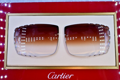 Cartier big c diamond cut lenses wood horn trivex Sunglasses ct0092o Choc 56