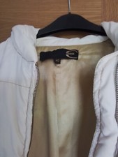 Puffa Jacket Designer Just Cavalli Stunning In Off White With Sealed Hood £495