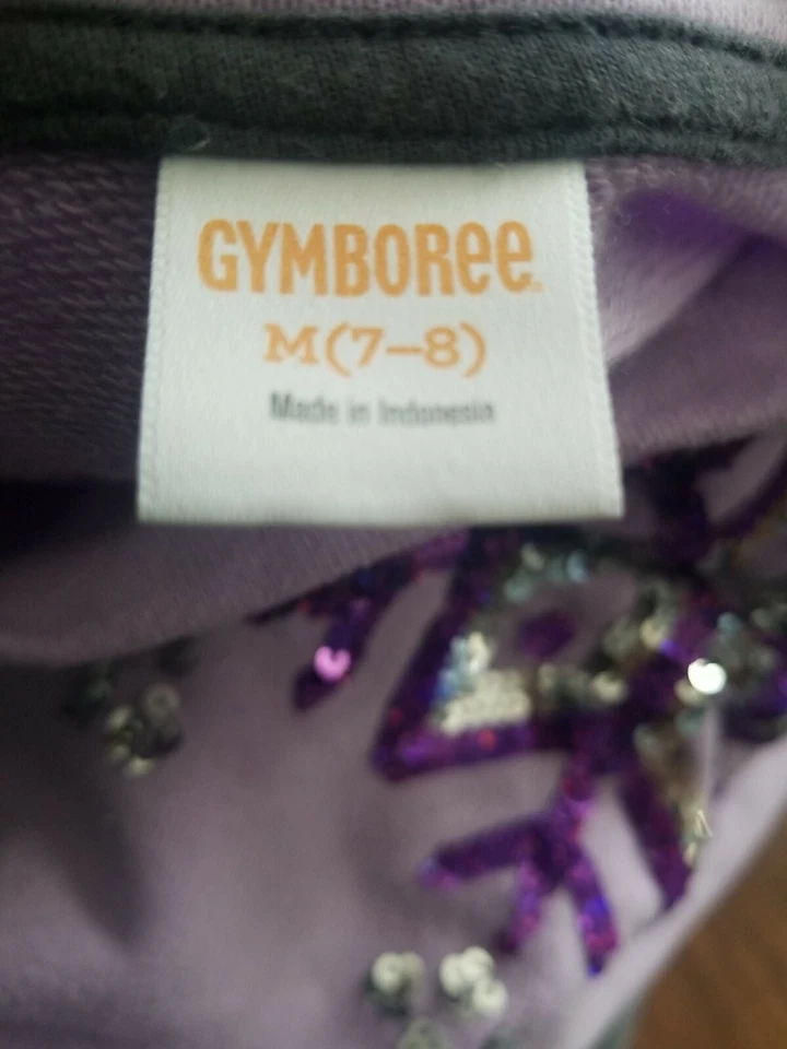 GYMBOREE FLEECE OUTFIT GIRLS YOUTH MEDIUM PURPLE BLEMISH ON SHOULDER  - Image 3 of 4