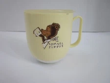 VTG TOMMEE TIPPEE Bear Yellow Handled Sippy Cup w/ Lid Baby Toddler