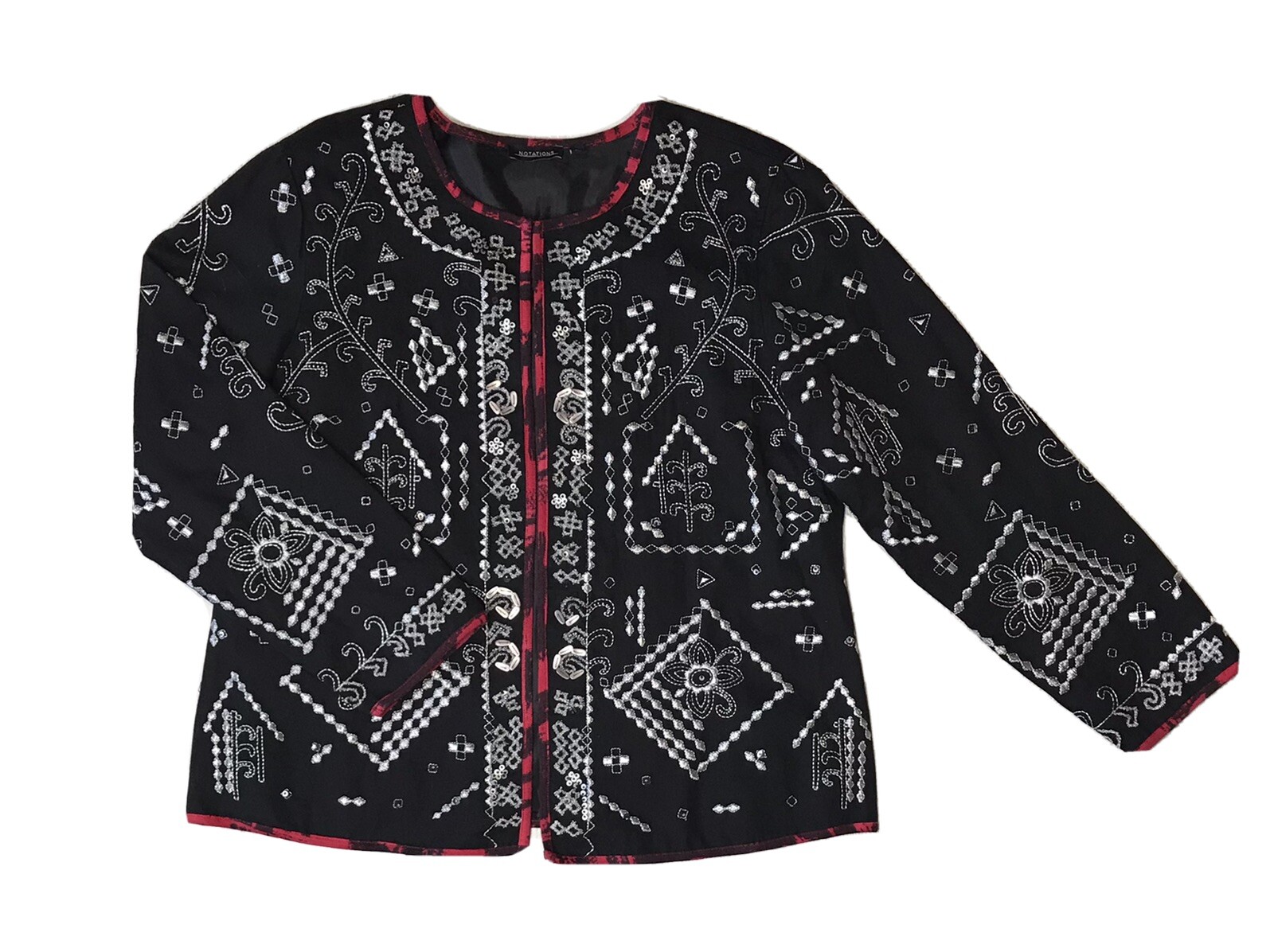 Notations women Jacket with Sequined Embroidered … - image 1