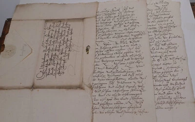 Handschriften Creuzburg (Thüringen) 1585, Schifffahrt Werra & Wasserburg Mihla - Bild 1 von 4