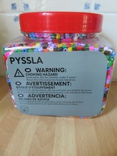 IKEA PYSSLA Beads, Assorted Colours Mixed Colours, 600 g NEW With Peg Boards