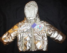 New Girls' Bluey Puffer Coat - Gold - Size 12 months