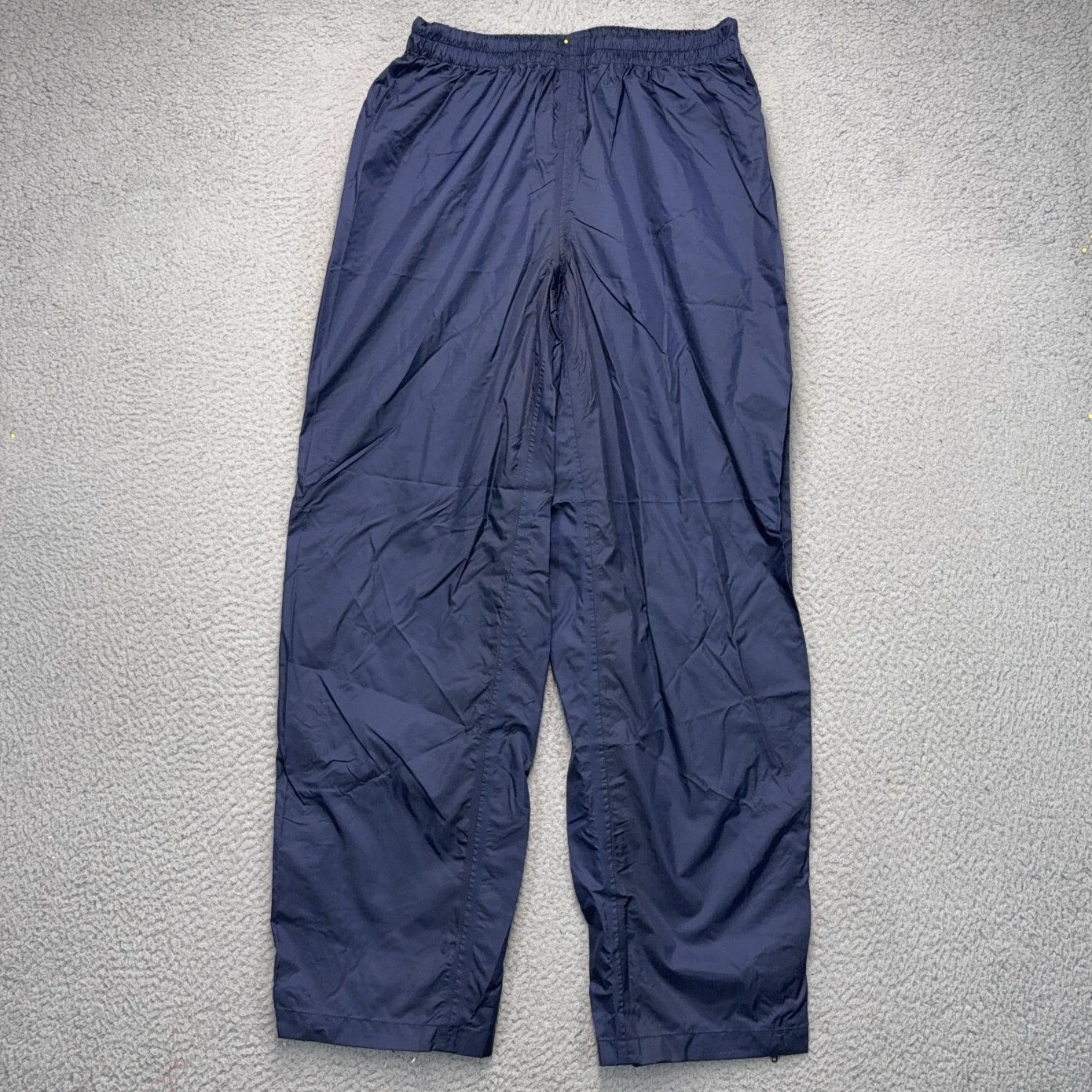 AT&T Windbreaker Pants Mens Medium Blue Rainwear Outdoor Waterproof Pockets