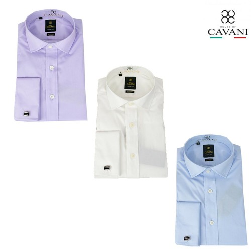 Da Uomo TRASMISSIONE Camicia Misto Cotone con GEMELLI NOZZE VESTITO Camicia  Slim Fit | eBay