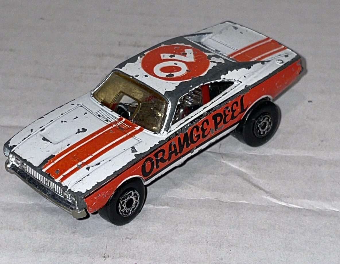 Matchbox Superfast Dodge Charger Orange Peel 70 1971 White Funny Car
