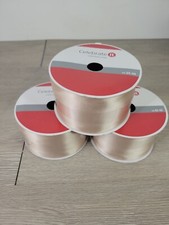 Christmas Ribbon LOT 3 Wired Jumbo Roll Beige 2 1/2" x 75 Ft Celebrate It