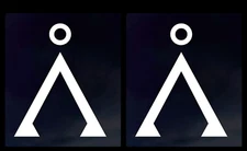 Stargate Earth Two 5" White Vinyl Decals Car Truck Windows Laptop Tablet