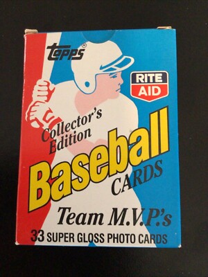 1988 Topps Baseball Rite Aid Team M.V.P.S. Complete Set 33 Cards Factory Sealed