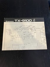 Pioneer TX-9100 FW Sintonizzatore Pieghevole Schema Manuale *Originale*