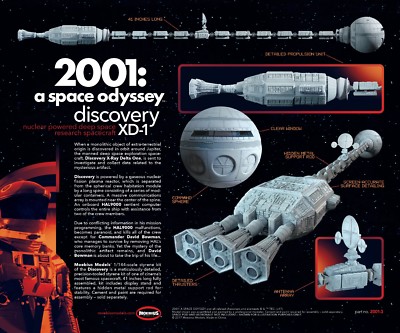 134 メビウスモデル discovery XD-1ディスカバリー号 1/144 2001 A Space Odyssey Discovery XD-1 Moebius Models 1/144 MOE2001-3