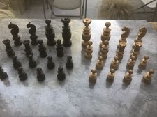 jeu d’echecs regence ancien roi: 6,3 cm Pion: 2,5cm