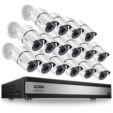 ZOSI 16CH H.265 Wired Home Security Camera System 1080P Weatherproof DVR system