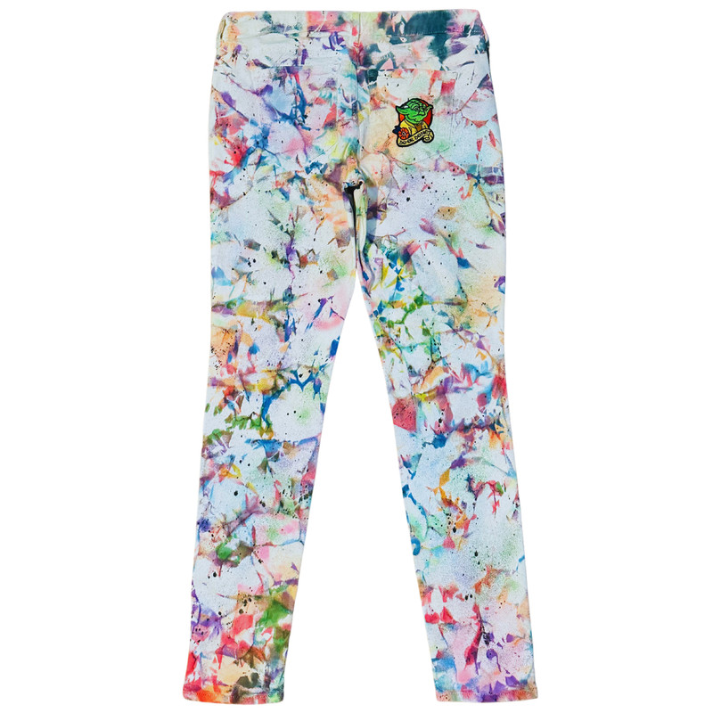 Size 10 Yoda Patched Rockstar Old Navy Jeans UpCycled TieDyed ArtWear