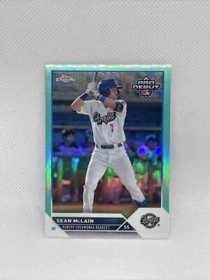 2023 SEAN MCLAIN TOPPS CHROME PRO DEBUT PDC-42 TEAL #D/75 SP