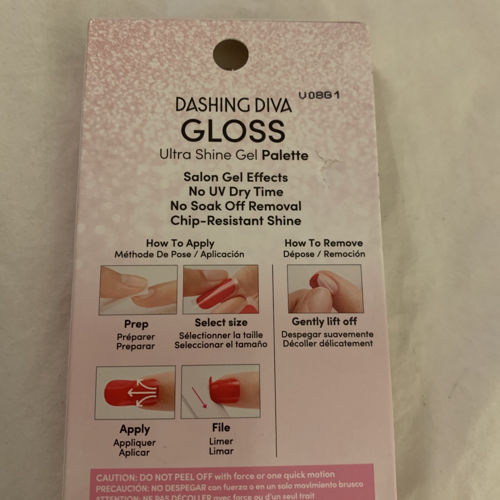 Dashing Diva Nail Gel Strips Wintry Lux NEW! Black Gold