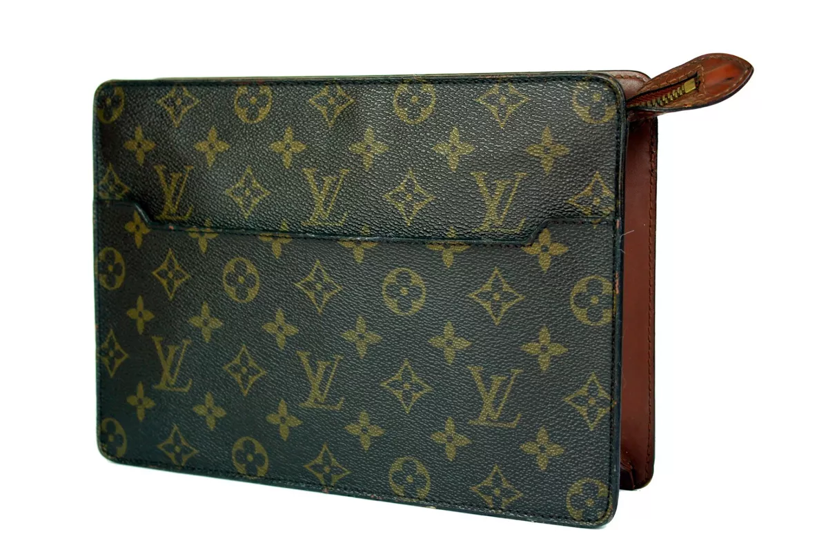 Louis Vuitton Monogram Pochette Homme Clutch Bag Accessories Bag M51795 Brown