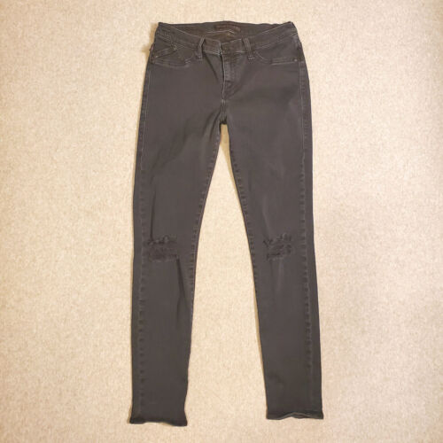 Rock & Republic Kashmiere Jeans 12 M (29x29) Black Skinny Leg Stretch Distressed - Picture 1 of 10
