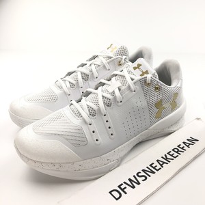 under armour white and gold volleyball shoes