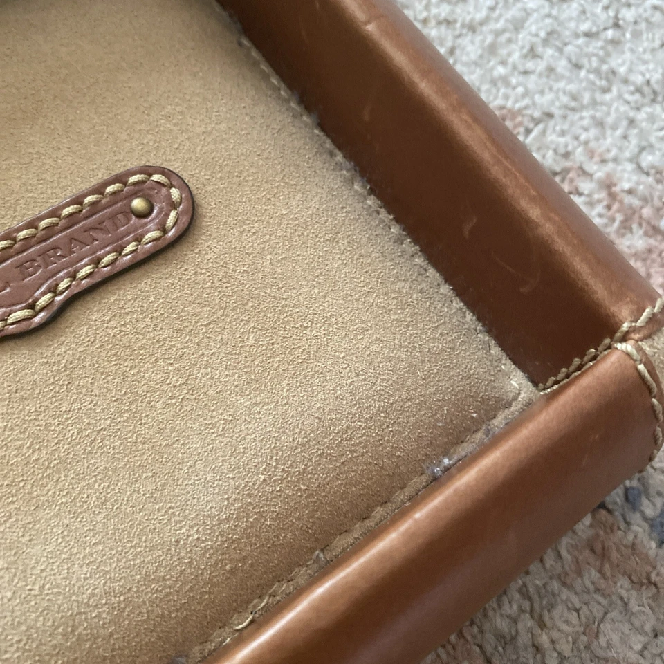 Joyero organizador llaves marca FOSSIL CUERO DE LUJO DECORACIÓN HOGAR 7X7 GAMUZA Foto 3 de 4