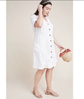 short white dress anthropologie White Mini Dresses