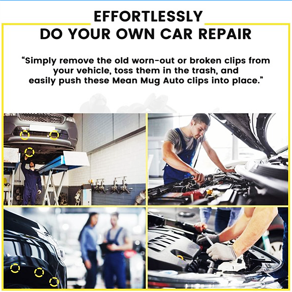 100pcs Fasteners Rivet Door Panel Fender Liner Universal Clips Kit Car