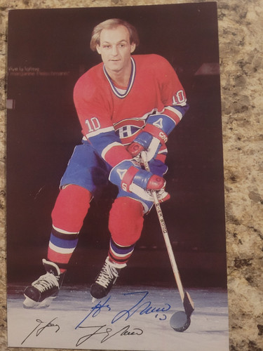 Montreal Canadiens HOF Legend Guy Lafleur Hand Signed 3.5x5 Color Photo
