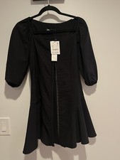 Zara women black button up dress Xs