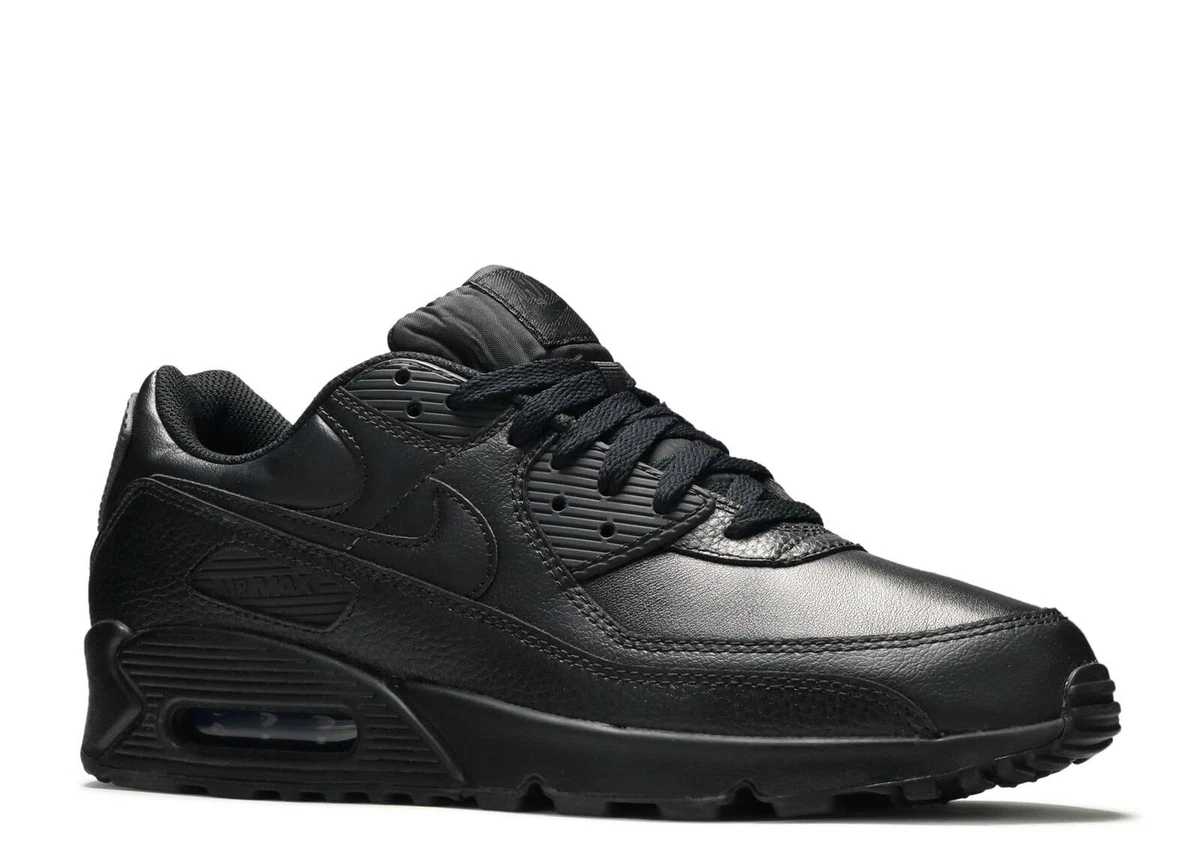 Nike leather black best sale trainers