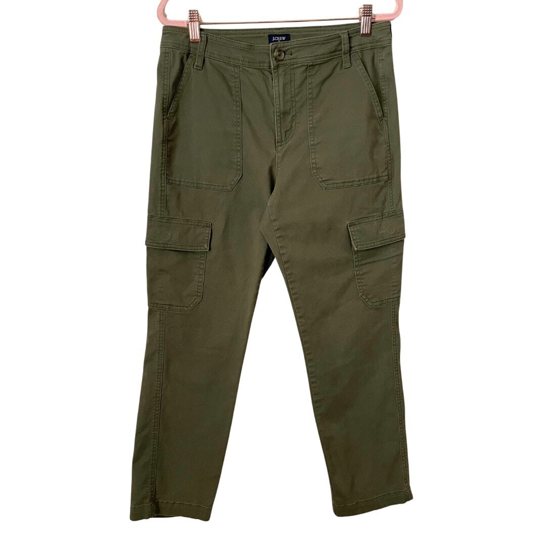 J. Crew Pants Womens Size 6 Olive Green Cargo Pockets High