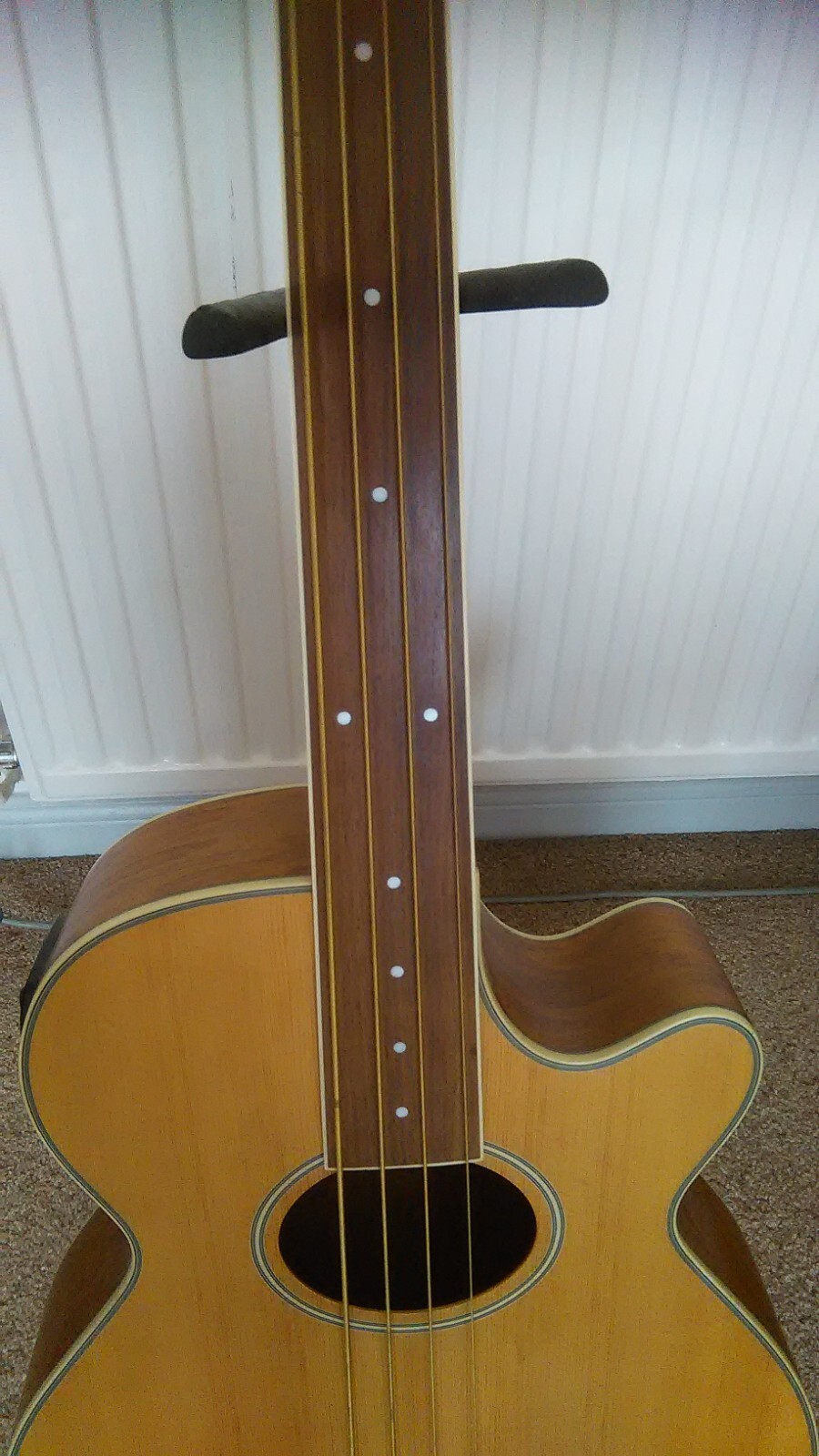 Crafter BA400EQ Electro Acoustic fretless 4 string bass guitar with gig bag eBay