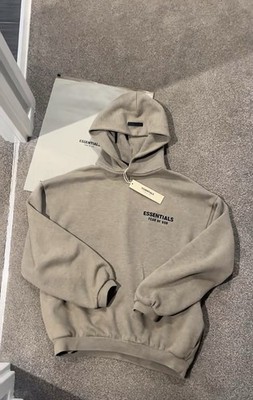 Essentials Hoodie - Dark Oatmeal - Size Medium - Brand New - Authentic