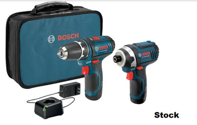 O'AHU ONLY- Bosch 2 Tool Kit, 3/8'' Drill + Impact Driver 12V Cordless (NEW)